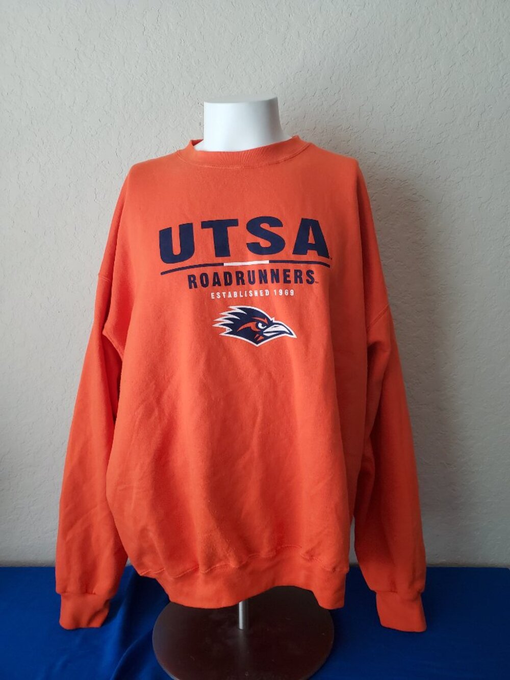 UTSA Roadrunners Vintage Orange Crewneck Sweatshirt XXL Viatran Heavyweight